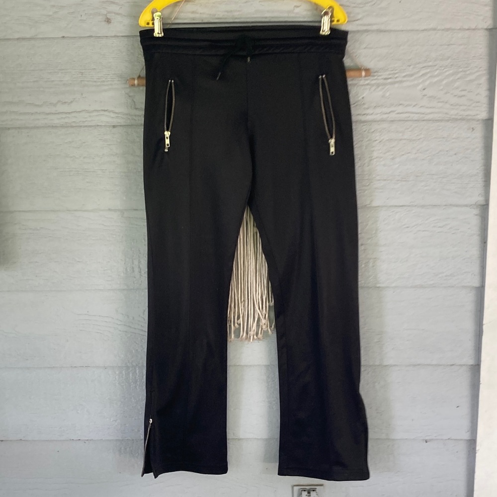 H&M Black Pants with Pink Label Detail